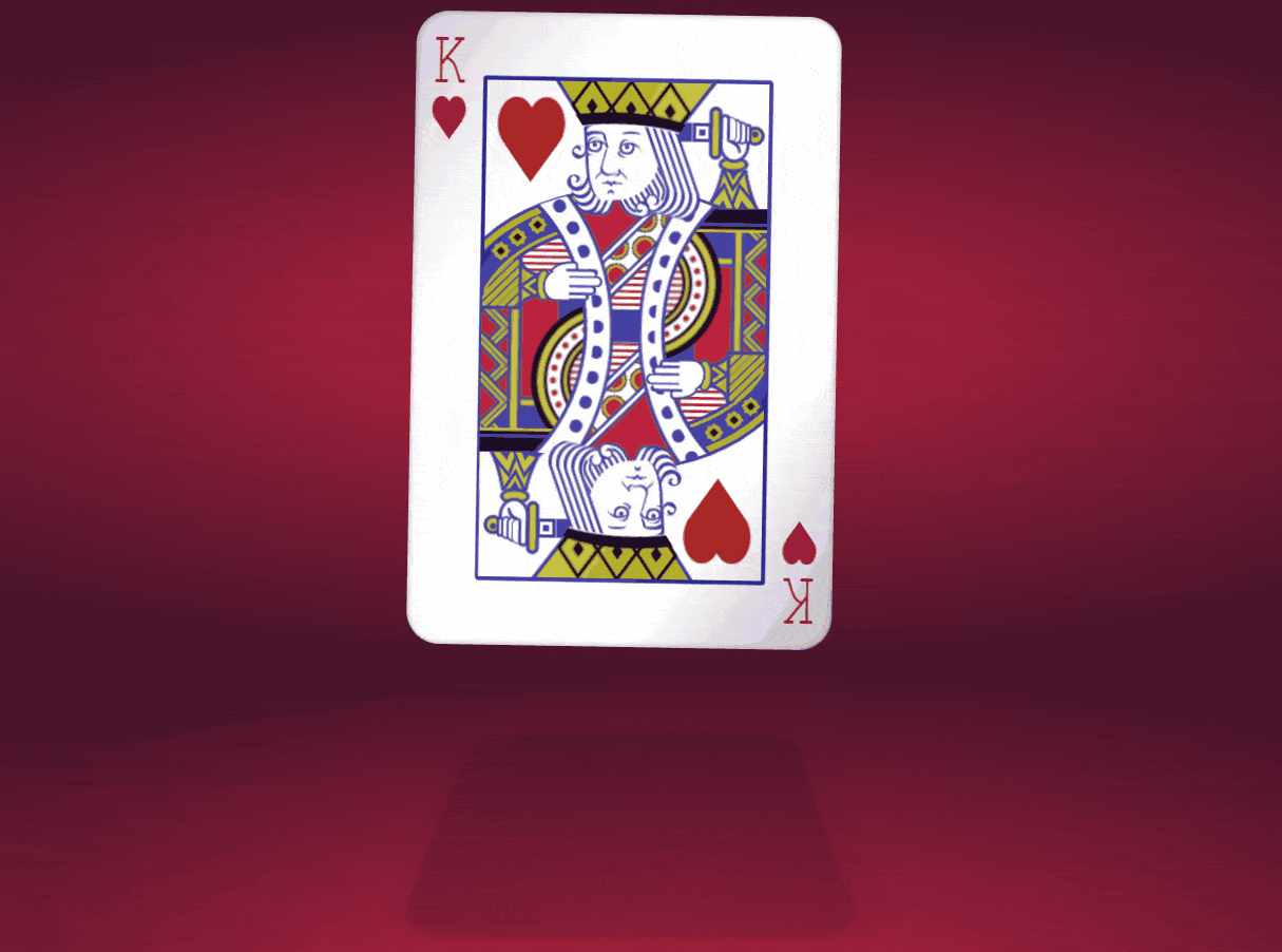 CSS art of a rotating playing card created using just CSS