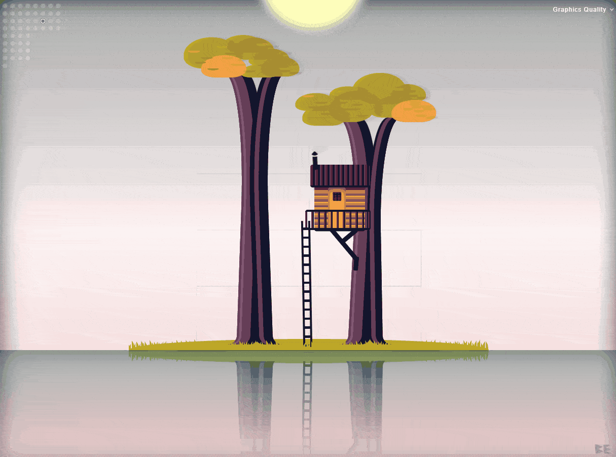 an image of a game in which you build little houses on an island. Built using CSS only.