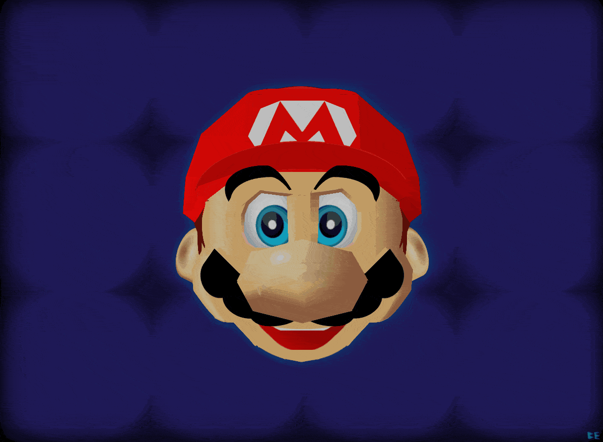 Mario 64's title screen created using only CSS'