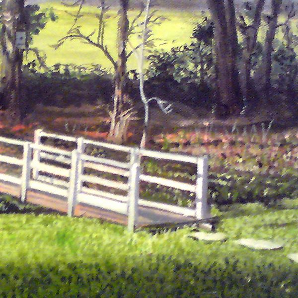 Garden Stream - Oil on Canvas
