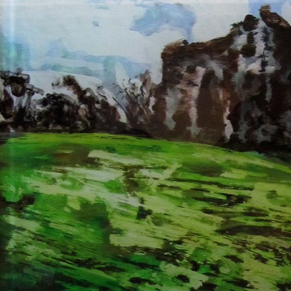 St. Catherines Hill, Guildford - Oil on Glass